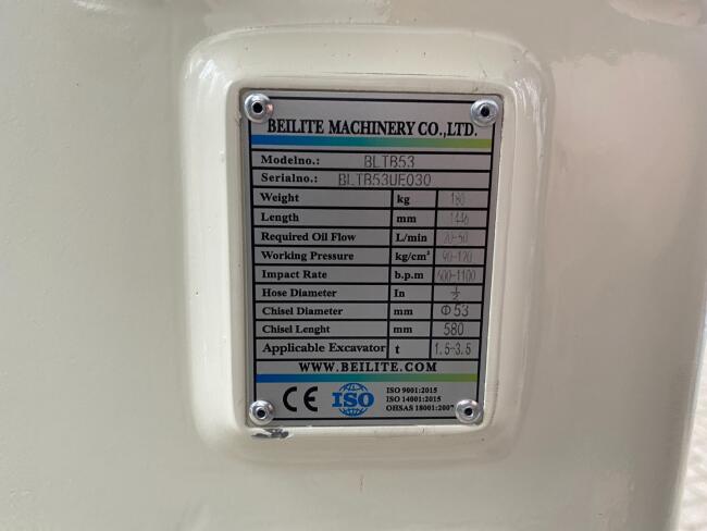 2025 Beilite BLTB53 Sloophamer CW05 180kg (2,5-4,0t) ADV1059 | Aanbouwdelen | Sloophamer